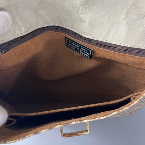 Vintage Susan Gail Genuine Snakeskin Clutch/Shoulder Bag - Picture 9 of 14